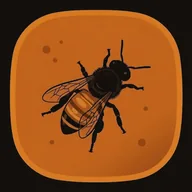A contractor identity, drawn as a worker bee sealed in amber