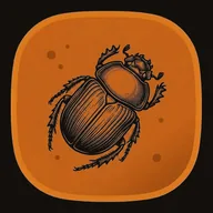 A privileged account, drawn as a scarab sealed in amber