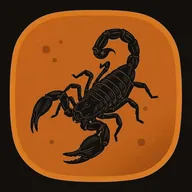 A service account, drawn as a scorpion sealed in amber