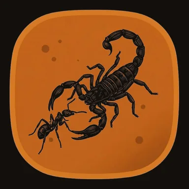 A toxic privilege combination, drawn as two specimens fused in one piece of amber